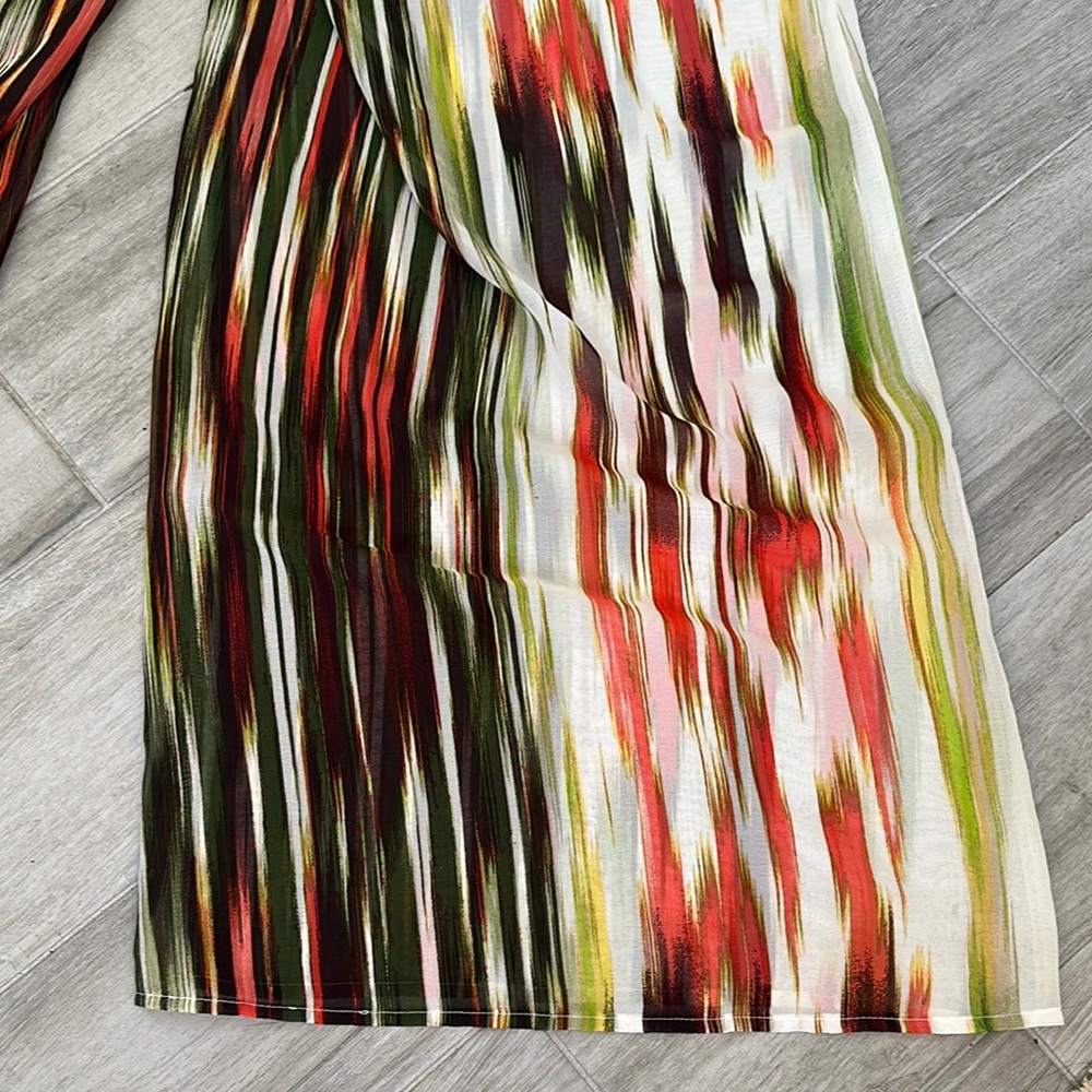 Colorful Striped Wide-Leg Pants - Picture 8 of 9